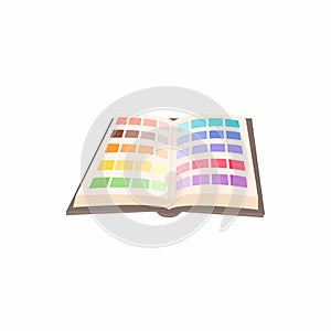 Color guide icon in cartoon style