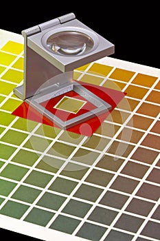 Color guide for offset print on black blackground