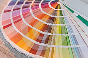 Color guide spectrum palette samples, catalog for tinting