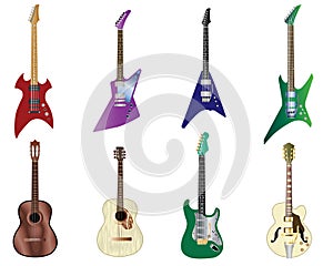 Color guitars set