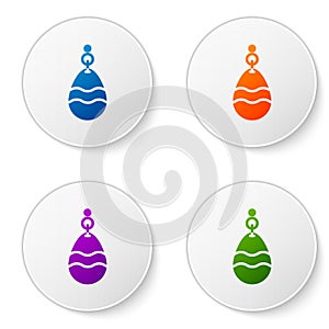 Color Horseshoe icon isolated on white background. Set icons in circle buttons. Vector