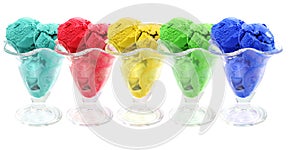 Color ice cream cones