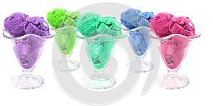 Color ice cream cones