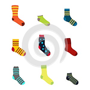 Color icons set with socks