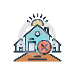 Color illustration icon for Abandon, leave and discard