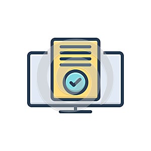 Color illustration icon for Acceptable, admissible and agreeable