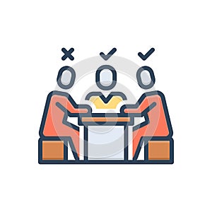 Color illustration icon for Administered, administrate and govern