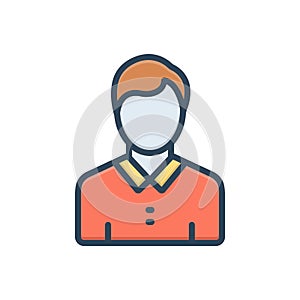 Color illustration icon for adolescent, minor and teeny bopper