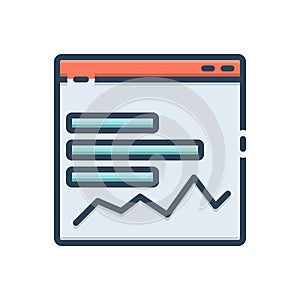 Color illustration icon for Adwords Campaign, banner and drive