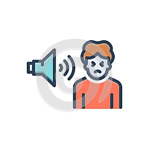 Color illustration icon for Affect, sound and noise