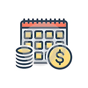 Color illustration icon for Annuity, financial and annuities