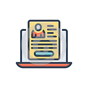 Color illustration icon for Apply, enforce and document