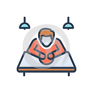 Color illustration icon for Arrest, apprehend and handcuffs