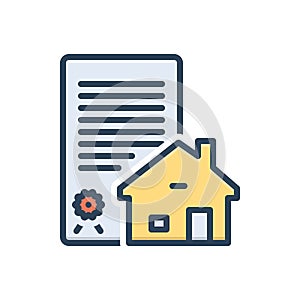 Color illustration icon for Aspect, facet and side