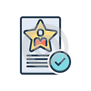 Color illustration icon for Assumes, presume and improved