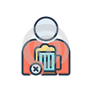 Color illustration icon for Avoided, refuse and reject