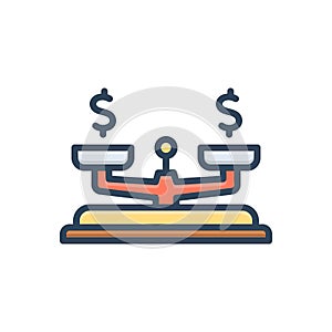 Color illustration icon for Balance, equilibrium and poise