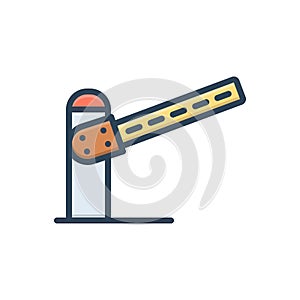 Color illustration icon for Barrier, hurdle and hindrance