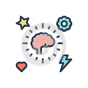 Color illustration icon for Behavioral, observable and solution