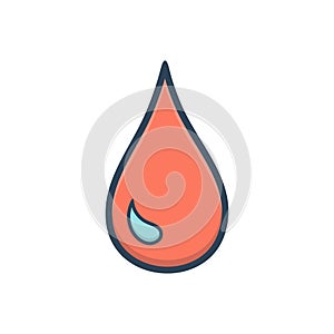 Color illustration icon for Blood bank, donation and drop
