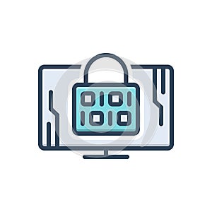 Color illustration icon for Byte, critical and code