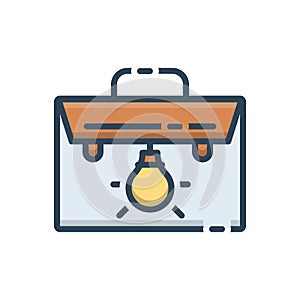 Color illustration icon for Career, achievement and occupation