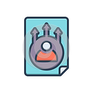 Color illustration icon for career opportunity, motivation and success