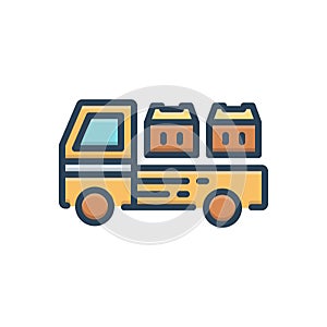 Color illustration icon for Cargo, goods and wares