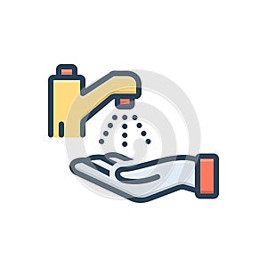 Color illustration icon for Cause, faucet and spigot