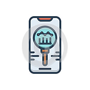 Color illustration icon for Competitor Analysis, contestant and opponent