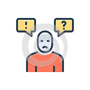 Color illustration icon for Complaint, grievance and accusation