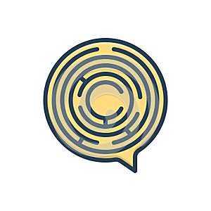 Color illustration icon for Complications, challenge and maze
