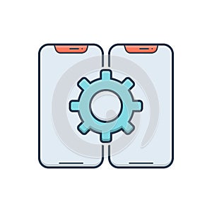 Color illustration icon for Configuration, assortment and taxonomy