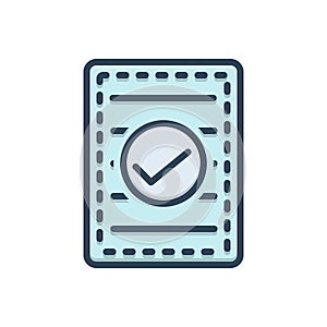 Color illustration icon for Confirm, endorse and indorse