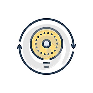 Color illustration icon for Consistency, fixture and repeat