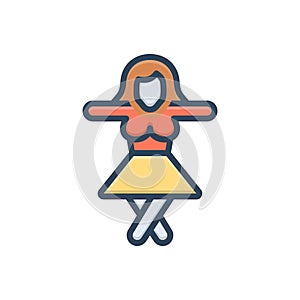 Color illustration icon for Contemporary, classical and dance