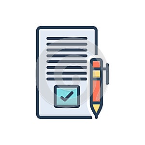 Color illustration icon for Corrections, reform and correction