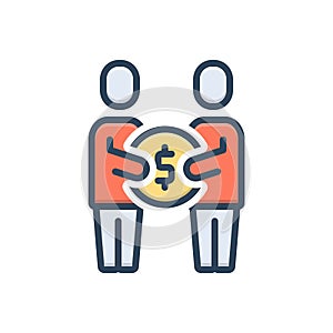 Color illustration icon for Corruption, graft and extortion