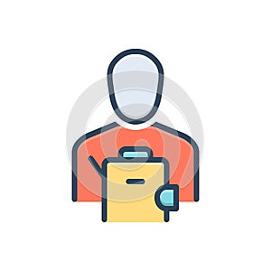 Color illustration icon for Counselor, solicitor and administrator