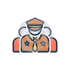 Color illustration icon for Crew, corps and team