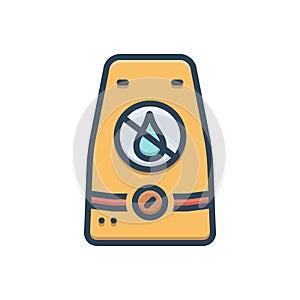 Color illustration icon for Dehumidifiers, condition and humidity