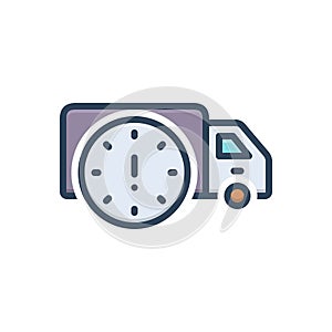 Color illustration icon for Delays, postponement and shipping