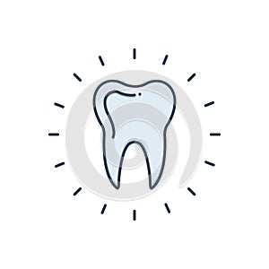 Color illustration icon for Dental care, dentistry and clinics