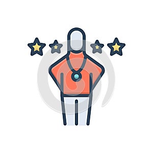 Color illustration icon for Deserve, able and skillful