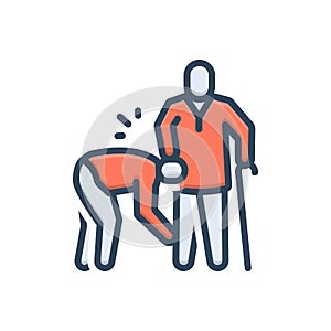 Color illustration icon for Devoted, loyal and devout