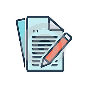 Color illustration icon for Dissertation, treatise and tractate