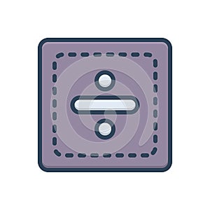 Color illustration icon for Divide, subdivide and calculate