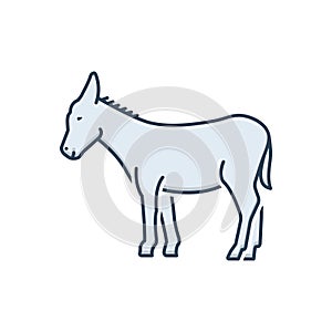 Color illustration icon for Donkey, mule and moke photo