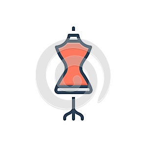 Color illustration icon for Dress Form, mannequin and dummy