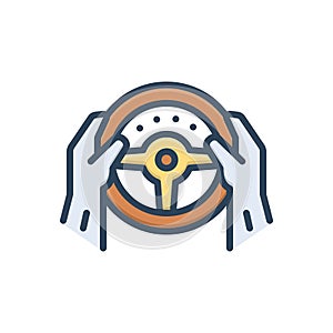 Color illustration icon for Driver, initiator and roadman